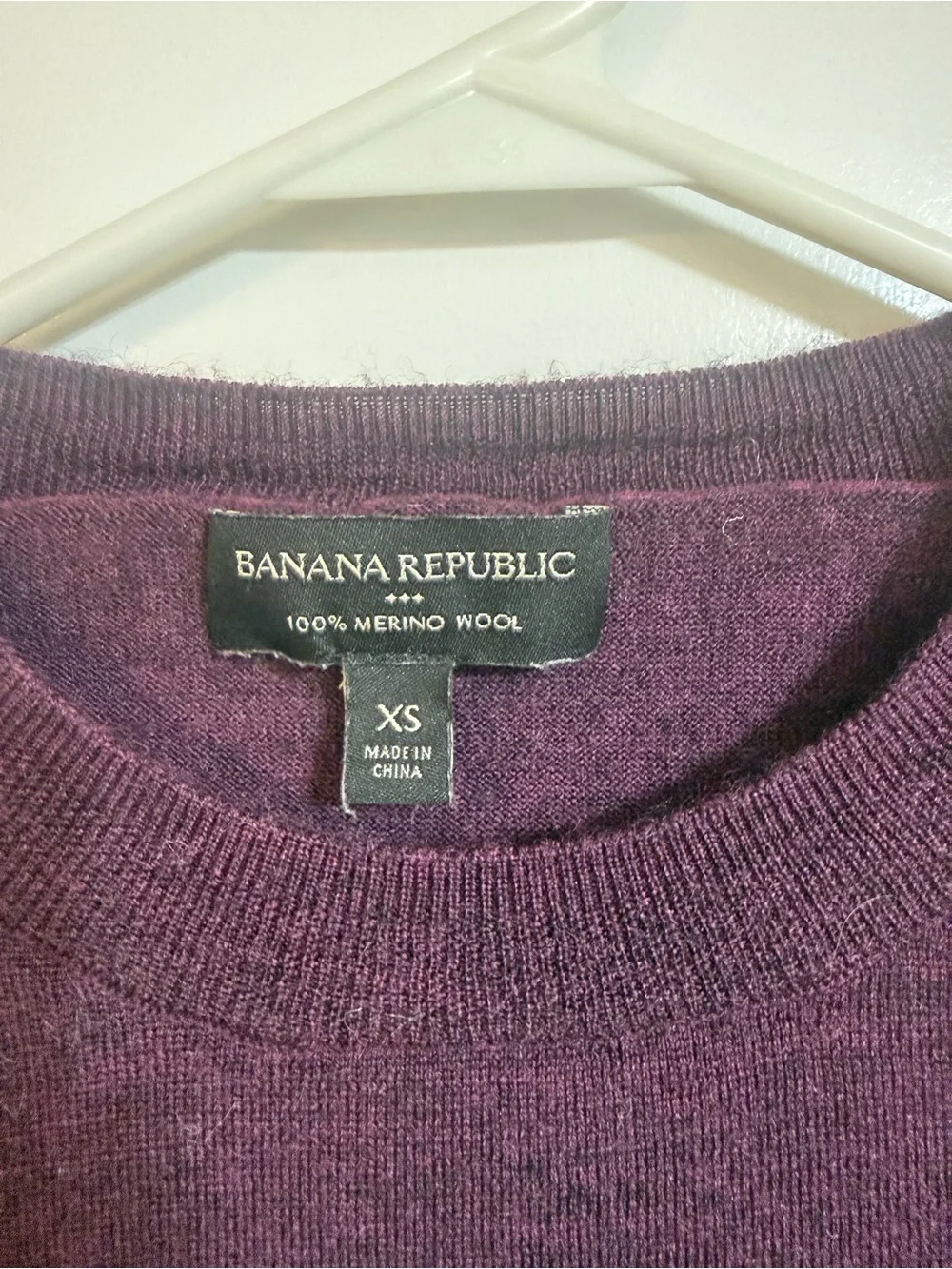 Banana Republic Women’s Crewneck Merino Wool Sweater - Dark Plum